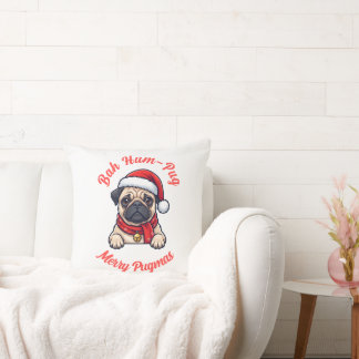 Rolig Grinig Mops Glad Jul Present Hundälskare Kudde