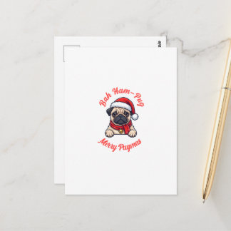 Rolig Grinig Mops Glad Jul Presente Till Hundälska Vykort
