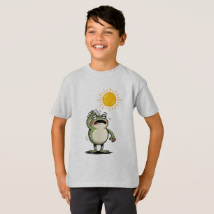Rolig Grinig Smältande Groda Sommar Värmebölja T-S T Shirt