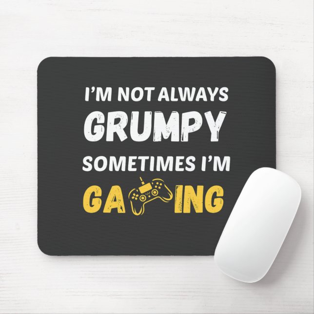 Rolig Grinig Spelare Citat Design Musmatta (Med mus)