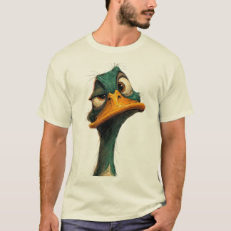 Rolig Grinig Struts – Sarksastisk Fågel Tecknad Ko T Shirt
