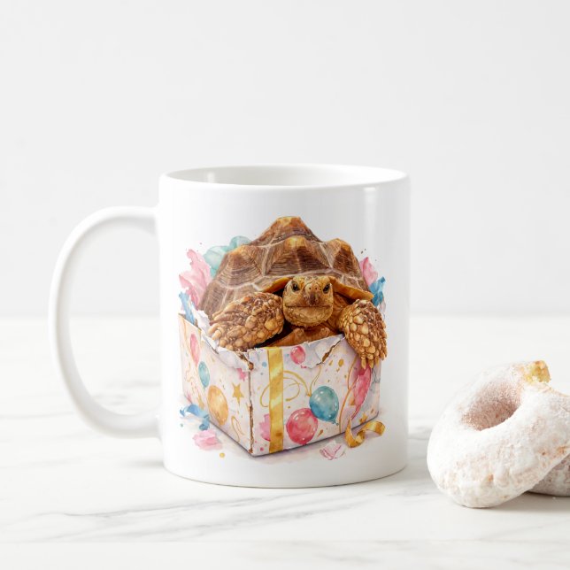 Rolig Grinig Vattenfärg Glad Födelsedagspresent Sk Kaffemugg (Med munk)