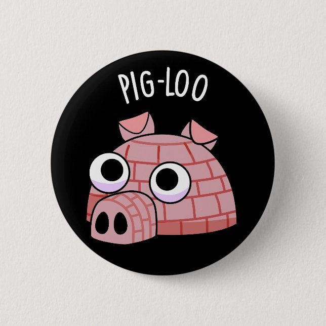 Rolig Gris-iglott Puns Mörk Bakgrund Knapp (Framsida)