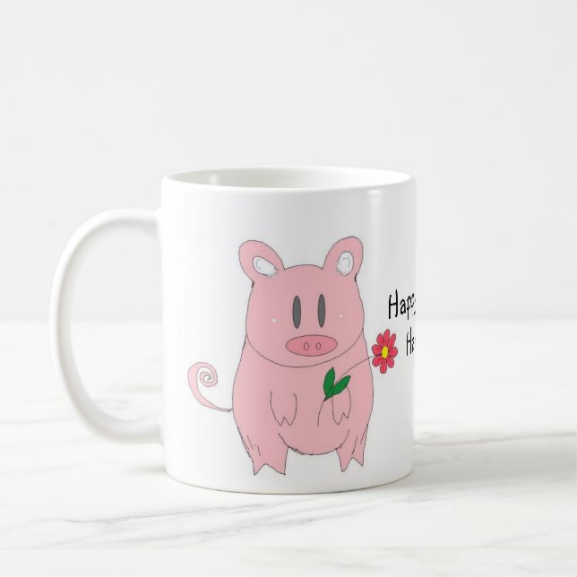 Rolig Gris Kaffemugg (Vänster)