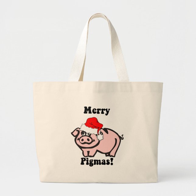 Rolig grisjul jumbo tygkasse (Framsidan)