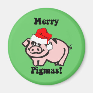 Rolig grisjul magnet