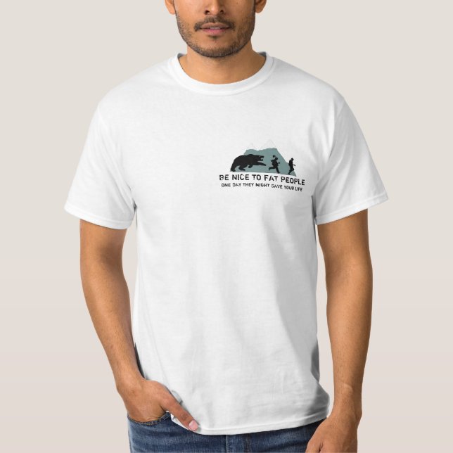 Rolig Grizzlybjörn Tee Shirt (Framsida)
