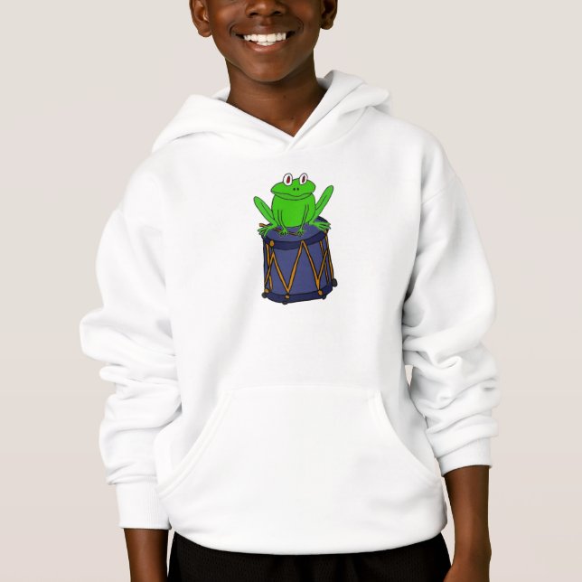 Rolig groda för AL på en trummaskjorta Tee Shirt (Framsida)