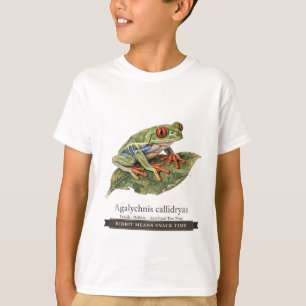 Rolig groda för barn "Ribbit betyder mellanmål" T Shirt