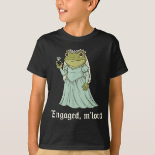 Rolig Groda Förlovning Matchande Par T-shirt Snark