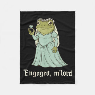 Rolig Groda Förlovning Matchande Par T-shirt Snark Fleecefilt