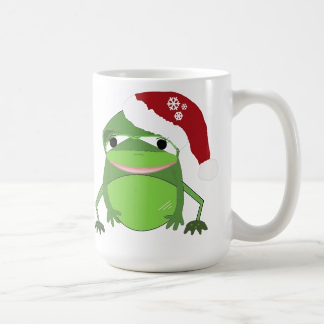 Rolig groda i tomteluva kaffemugg (Höger)