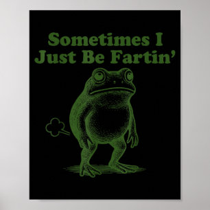 Rolig Groda Ibland Bara Fisa Vintage Groda Poster