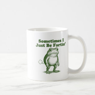 Rolig Groda Ibland Bara Fisa Vintage Grodor Kaffemugg