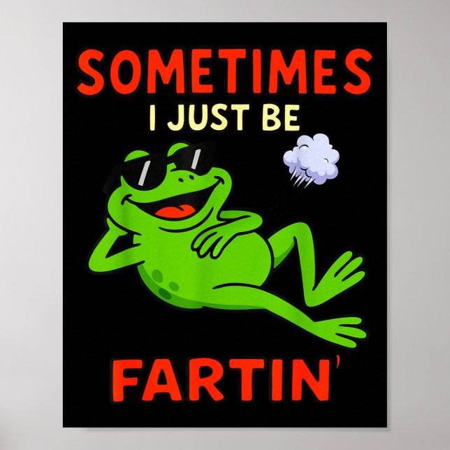 Rolig Groda Ibland Bara Prutar Roligt  Poster (Framsidan)