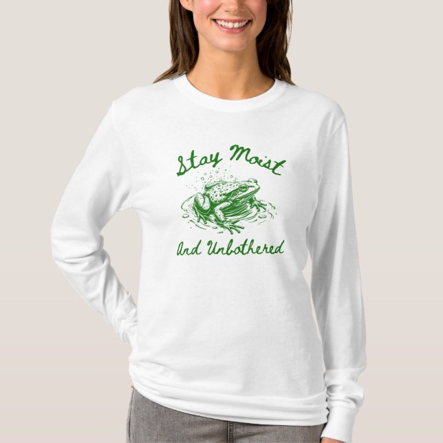Rolig Groda Lång Slieve T-shirt Present (Framsida)