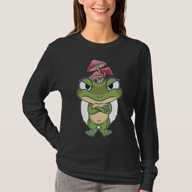 Rolig groda med svamp t shirt (Framsida)