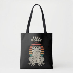 Rolig Groda Padda Älskare Retro Vintage Design Tygkasse