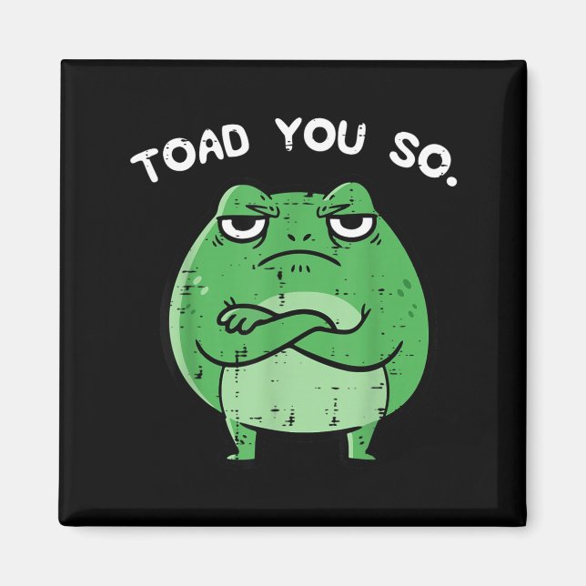 Rolig Groda Padda Skämt Meme Djur Kvinnor Män Magnet (Framsidan)