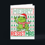 Rolig Groda Retro Glad Resistmas Politisk Fåfäng J Kort<br><div class="desc">Rolig Groda Retro Glad Resistmas Politisk Fåfäng Jul</div>