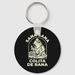 Rolig Groda Sana Sana Colita De Rana Söt Mexikansk Nyckelring