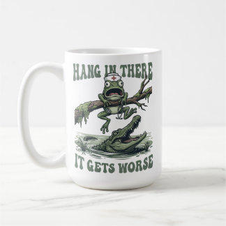 Rolig Groda Sjuksköterska Meme Häng I Där RN Kaffemugg