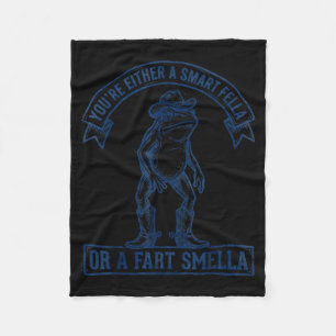 Rolig Groda Smart Kille Fart Stankig Cowboy Humor Fleecefilt