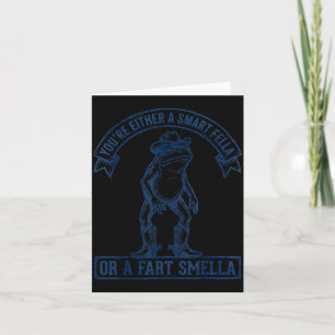 Rolig Groda Smart Kille Fart Stankig Cowboy Humor  Tack Kort