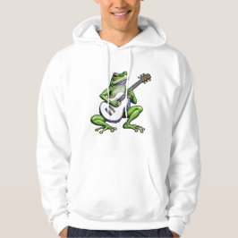 Rolig groda som spelar gitarr hoodie