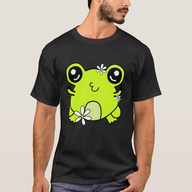 Rolig groda som surar och visar långfinger t shirt (Framsida)