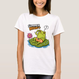 Rolig Groda Sommar Hjärna|Dårig Groda Tecknad Film T Shirt