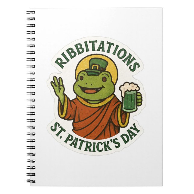 Rolig Groda St.Patrick's Day Anteckningsbok (Framsidan)