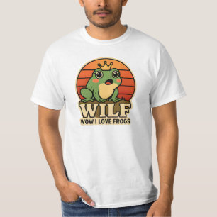 Rolig Groda T-Shirt – WILF Wow I Love Frogs Retro