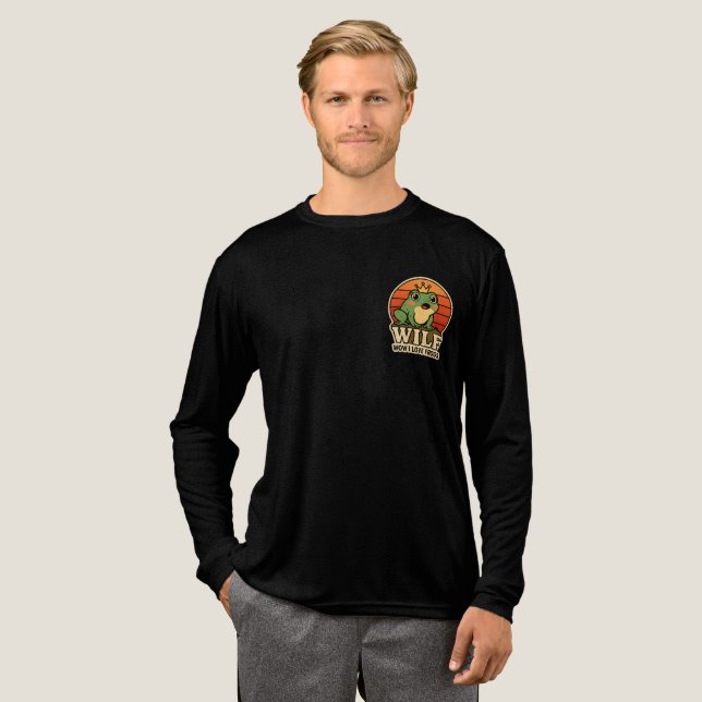 Rolig Groda T-Shirt – WILF Wow I Love Frogs Retro  (Hel framsida)