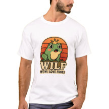 Rolig Groda T-Shirt – WILF Wow I Love Frogs Retro