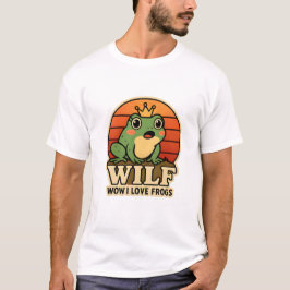 Rolig Groda T-Shirt – WILF Wow I Love Frogs Retro 