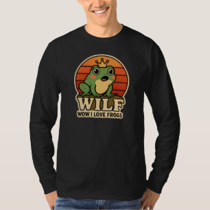 Rolig Groda T-Shirt – WILF Wow I Love Frogs Retro