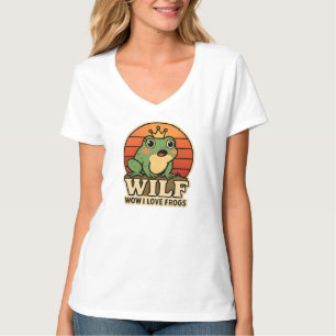 Rolig Groda T-Shirt – WILF Wow I Love Frogs Retro