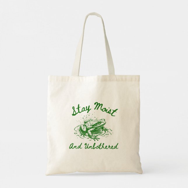 Rolig Groda Totebag Geschenk Tygkasse (Baksida)