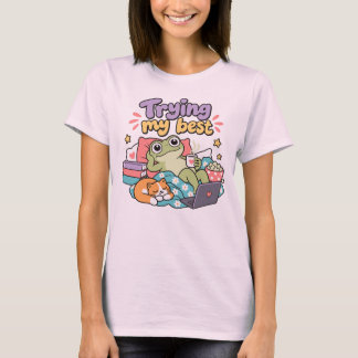 Rolig Groda Utför Fördröjande Humor Avslappnande G T Shirt