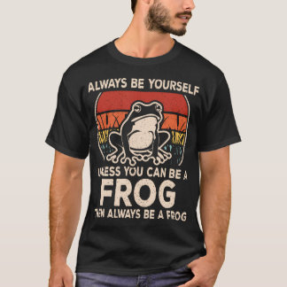 Rolig Groda Var alltid dig själv Groda Älskare Män T Shirt