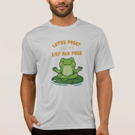 Rolig Grodyoga Tecknad Lotus Näckrosblad Pose Desi T Shirt