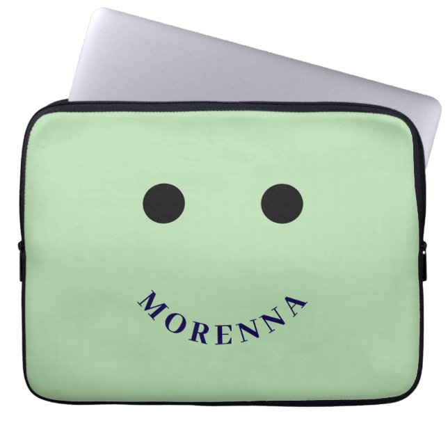 Rolig Grön Datorskydd Laptop Fodral (Framsidan)