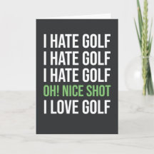 Rolig grön golfkort för golfarhumor