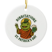Rolig Grön Groda St. Patricks Day 