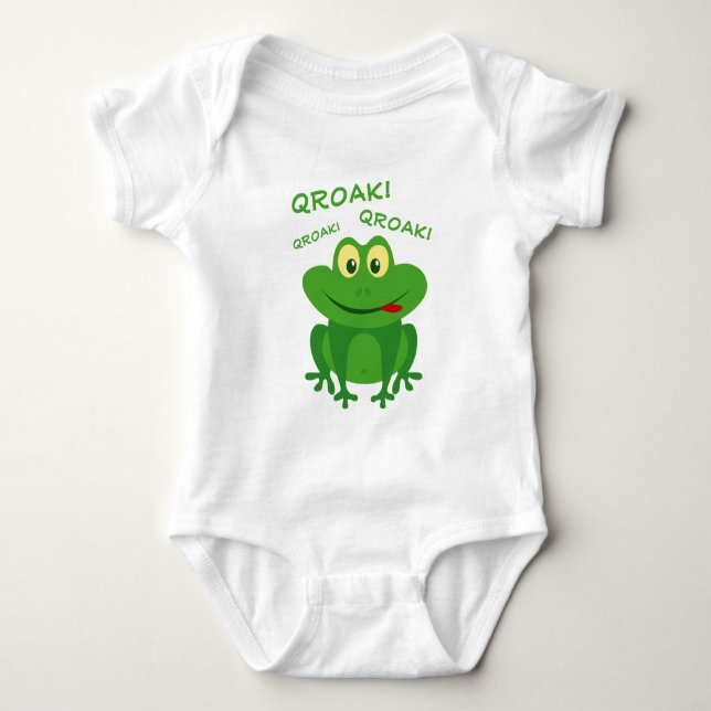Rolig grön kvakande paddfrosk t shirt (Framsida)