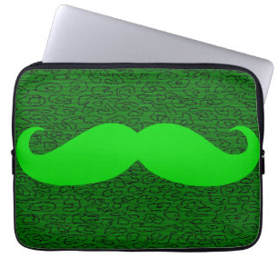 Rolig grön mustasch laptop sleeve