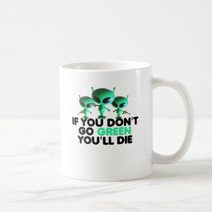 Rolig grönt kaffemugg