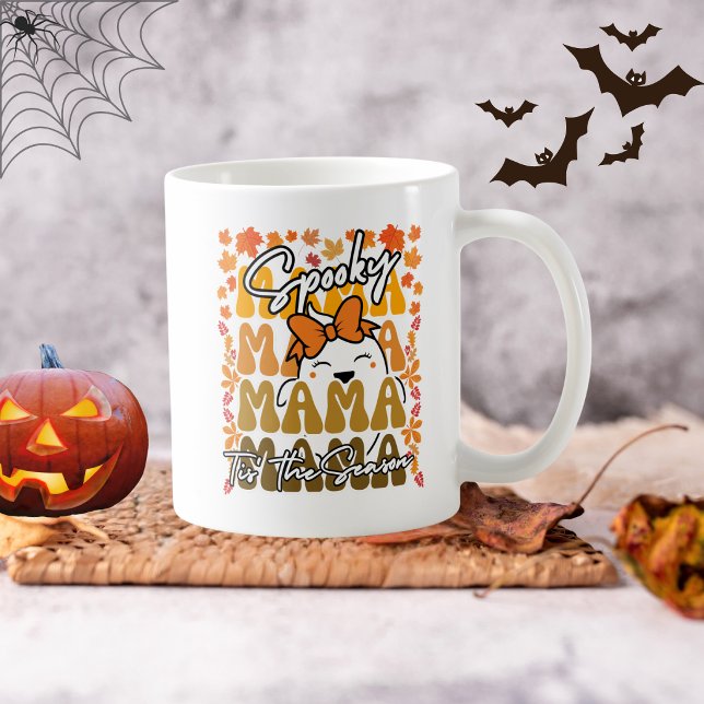 Rolig Groovy Halloween Mamma Söt Spöke Höst  Kaffemugg (Skapare uppladdad)
