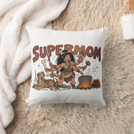 Rolig Grottmamma Super Mamma Multitasking Retro Kudde